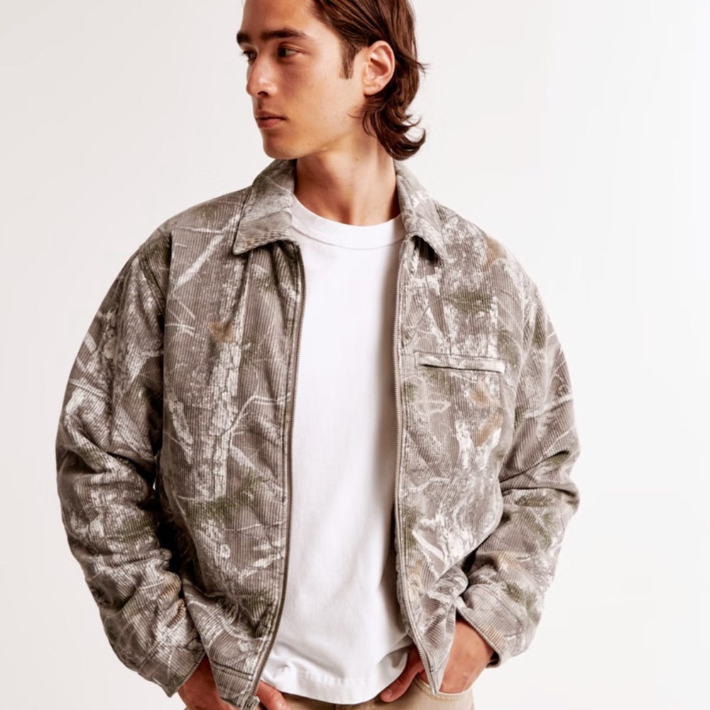 Abercrombie & Fitch Green Camouflage Field Jacket